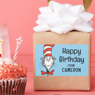 Dr. Seuss Katze im Hutkopf - Vintag Rechteckiger Aufkleber