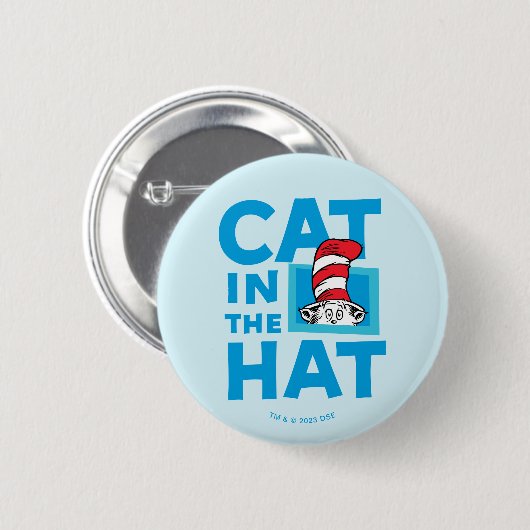 Dr. Seuss | Katze im Hutlogo Button (Vorne & Hinten)