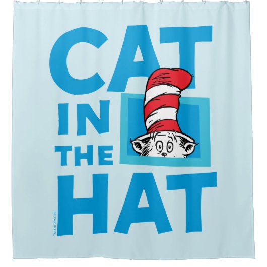 Dr. Seuss | Katze im Hutlogo Duschvorhang (Vorderseite)