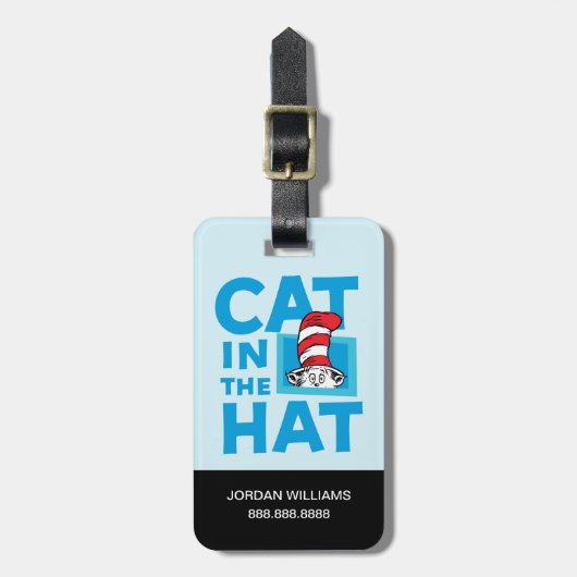 Dr. Seuss | Katze im Hutlogo Gepäckanhänger (Vorderseite vertikal)