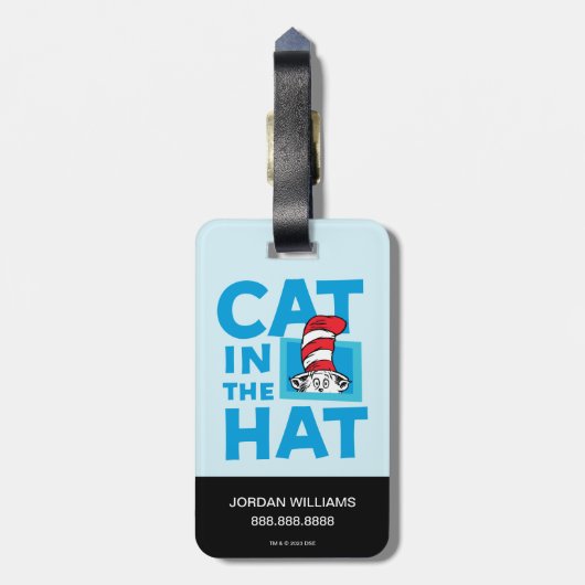 Dr. Seuss | Katze im Hutlogo Gepäckanhänger (Rückseite vertikal)