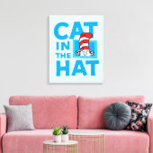 Dr. Seuss | Katze im Hutlogo Leinwanddruck (Insitu (Wohnzimmer))