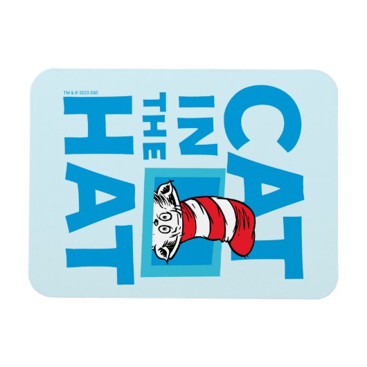 Dr. Seuss | Katze im Hutlogo Magnet (Horizontal)