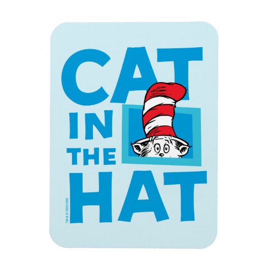 Dr. Seuss | Katze im Hutlogo Magnet (Vertikal)