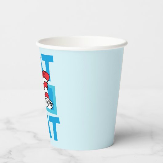 Dr. Seuss | Katze im Hutlogo Pappbecher (Rückseite)