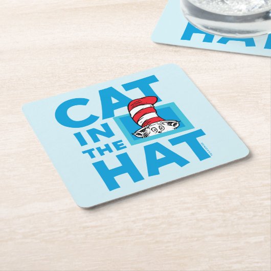 Dr. Seuss | Katze im Hutlogo Rechteckiger Pappuntersetzer (angewinkelt)