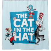 Dr. Seuss | Katze im Hutlogo - Zeichen Duschvorhang (Vorderseite)