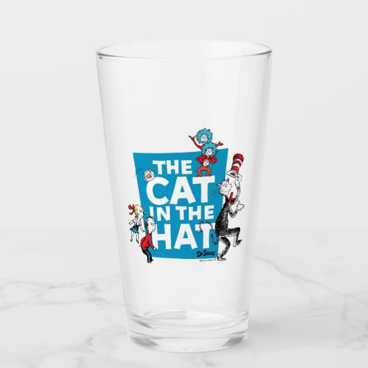 Dr. Seuss | Katze im Hutlogo - Zeichen Glas (Vorderseite)