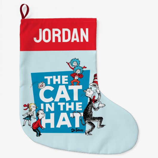 Dr. Seuss | Katze im Hutlogo - Zeichen Großer Weihnachtsstrumpf (Vorderseite)