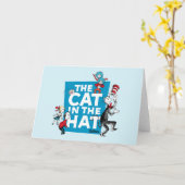 Dr. Seuss | Katze im Hutlogo - Zeichen Karte (Gelbe Blume)