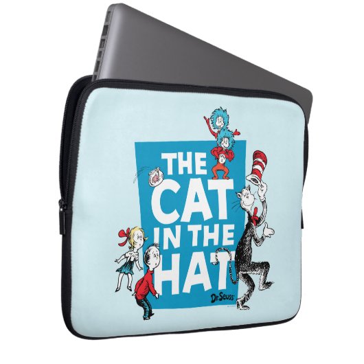 Dr. Seuss | Katze im Hutlogo - Zeichen Laptopschutzhülle (Vorne Rechts)