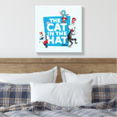 Dr. Seuss | Katze im Hutlogo - Zeichen Leinwanddruck (Insitu (Schlafzimmer))