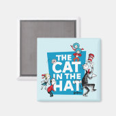 Dr. Seuss | Katze im Hutlogo - Zeichen Magnet (Vorderseite/Rückseite)