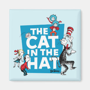 Dr. Seuss   Katze im Hutlogo - Zeichen Magnet