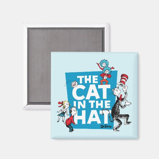 Dr. Seuss | Katze im Hutlogo - Zeichen Magnet (Vorderseite/Rückseite)
