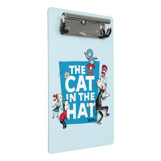 Dr. Seuss | Katze im Hutlogo - Zeichen Mini Klemmbrett (Schrägansicht)
