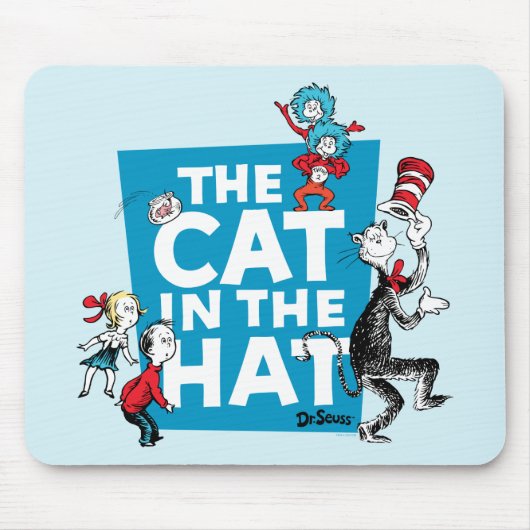 Dr. Seuss | Katze im Hutlogo - Zeichen Mousepad (Vorne)