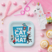 Dr. Seuss | Katze im Hutlogo - Zeichen Pappteller (Party)