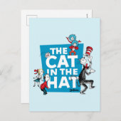 Dr. Seuss | Katze im Hutlogo - Zeichen Postkarte (Vorne/Hinten)