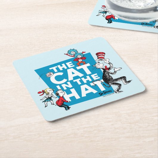 Dr. Seuss | Katze im Hutlogo - Zeichen Rechteckiger Pappuntersetzer (angewinkelt)