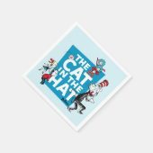 Dr. Seuss | Katze im Hutlogo - Zeichen Serviette (Ecke)