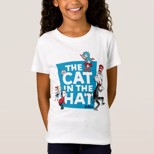 Dr. Seuss | Katze im Hutlogo - Zeichen T-Shirt (Vorderseite)