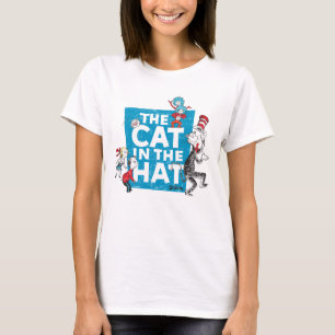 Dr. Seuss Katze im Hutlogo - Zeichen T-Shirt