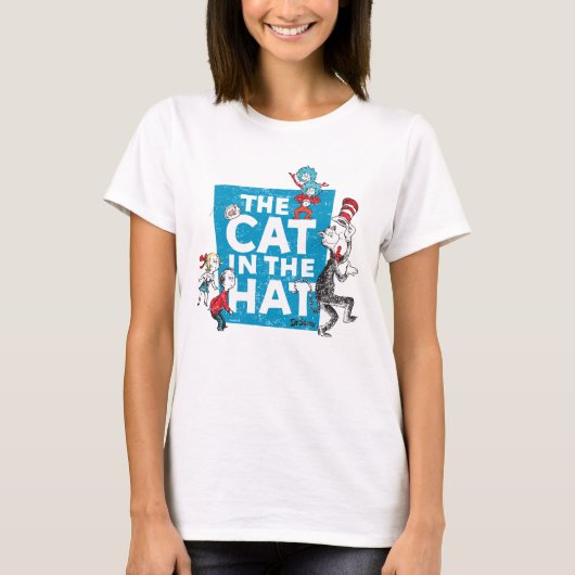 Dr. Seuss | Katze im Hutlogo - Zeichen T-Shirt (Vorderseite)