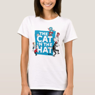 Dr. Seuss   Katze im Hutlogo - Zeichen T-Shirt