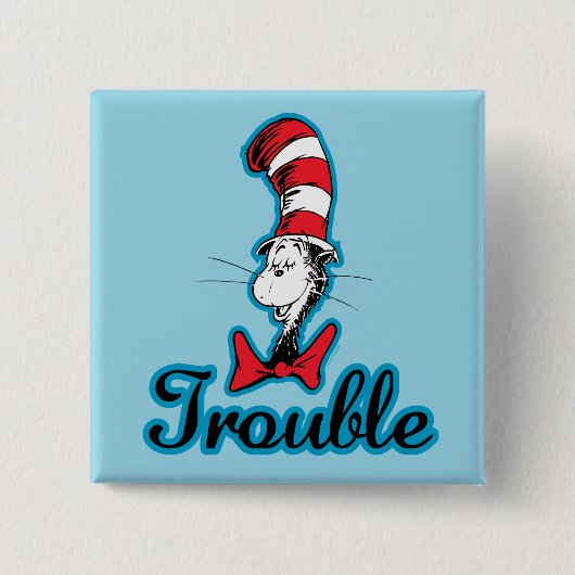 Dr. Seuss | Katze im Hutproblem Button (Vorderseite)