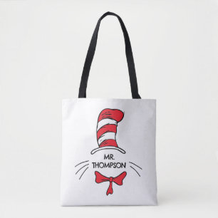 Dr. Seuss   Katze im Namen eines benutzerdefiniert Tasche