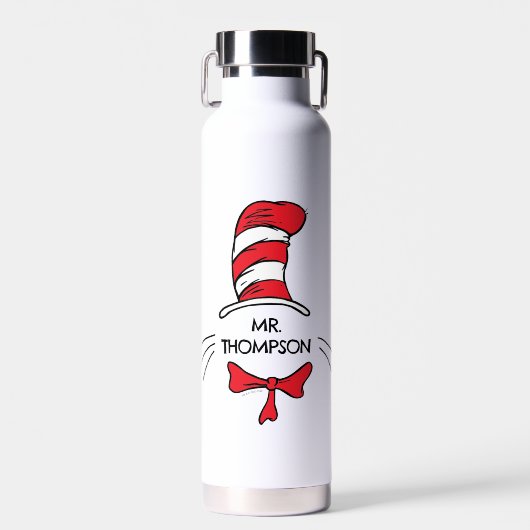 Dr. Seuss | Katze im Namen eines benutzerdefiniert Trinkflasche (Vorne)