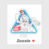 Dr. Seuss | Katze im Weltraum im Mond Aufkleber (Blatt)