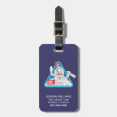 Dr. Seuss | Katze im Weltraum im Mond Gepäckanhänger (Vorderseite vertikal)