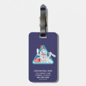 Dr. Seuss | Katze im Weltraum im Mond Gepäckanhänger (Rückseite vertikal)