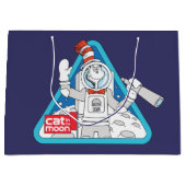 Dr. Seuss | Katze im Weltraum im Mond Große Geschenktüte (Vorderseite)