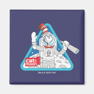 Dr. Seuss Katze im Weltraum im Mond Magnet