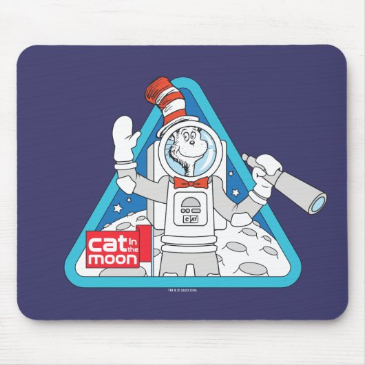 Dr. Seuss | Katze im Weltraum im Mond Mousepad (Vorne)