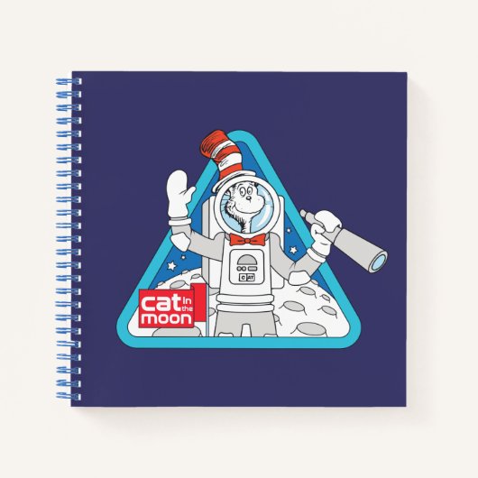 Dr. Seuss | Katze im Weltraum im Mond Notizblock (Vorderseite)