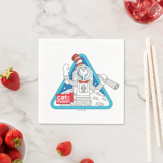 Dr. Seuss | Katze im Weltraum im Mond Serviette (Beispiel)