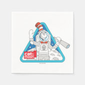 Dr. Seuss | Katze im Weltraum im Mond Serviette (Vorderseite)