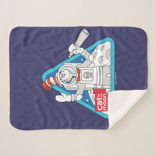 Dr. Seuss | Katze im Weltraum im Mond Sherpadecke (Vorderseite (Horizontal))