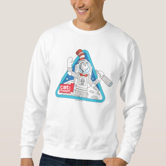 Dr. Seuss | Katze im Weltraum im Mond Sweatshirt (Vorderseite)