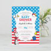 Dr. Seuss - Katze in der Hat Baby Dusche Einladung (Stehend Vorderseite)