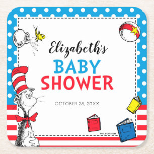 Dr. Seuss - Katze in der Hat Baby Dusche Rechteckiger Pappuntersetzer