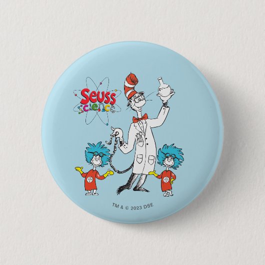 Dr. Seuss | Katze in der Hat Seuss Science Button (Vorderseite)