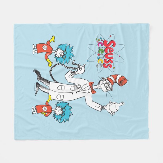 Dr. Seuss | Katze in der Hat Seuss Science Fleecedecke (Vorderseite (Horizontal))