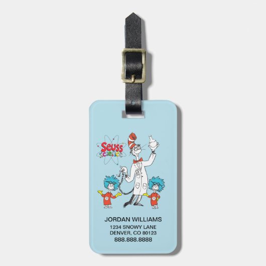 Dr. Seuss | Katze in der Hat Seuss Science Gepäckanhänger (Vorderseite vertikal)