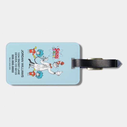 Dr. Seuss | Katze in der Hat Seuss Science Gepäckanhänger (Rückseite horizontal)