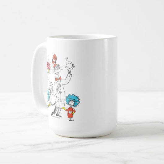 Dr. Seuss | Katze in der Hat Seuss Science Kaffeetasse (Vorderseite Links)